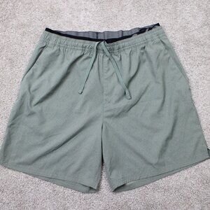 Skora Shorts‎ Mens Medium 932-34) Green Quick Dry 6" Drawstring Stretch Athletic